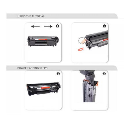 2 Pcs Printer Toner Refill 200g Black Toner Refill Powder for 1610 M2070 4321 3110 3200 PE220 PE120 3150 E210 E230 E260 E350