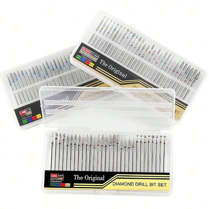 30PCS BOX 30pcs Diamond Nail Drill Bits Set for Rotary Electric Nail Drill Milling Cutter Manicure Grinding Bits Nail Art Tools