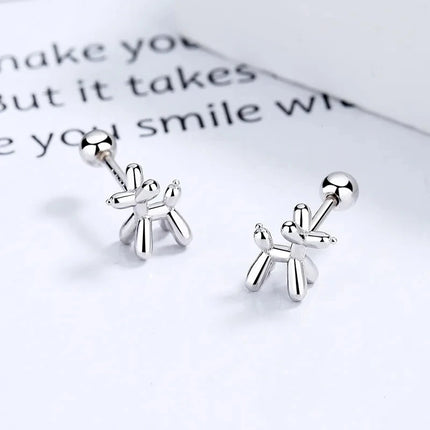 Silver Color Simple Small Rose Star Stud Earrings Tragus Cartilage for Women Hypoallergenic Daily Wear Ear Piercing Jewelry Gift
