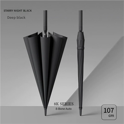 Extra Large 24 Ribs Long Handle Automatic Umbrella Double Layer Windproof Stormproof Big Size Rain Umbrella for Family Outdoor T