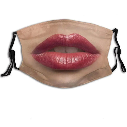 Facial Expression 3D Three-dimensional Mask Personality Breathable Funny Printed Mask Creative Printed Party Cosplay Mask Warmer