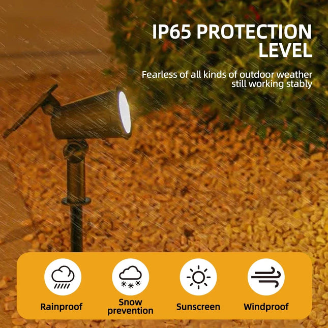 9 LED Solar Spot Lights IP65 Waterproof Outdoor RGB Solar Landscape Lights Brightness Adjustable for - product image 2