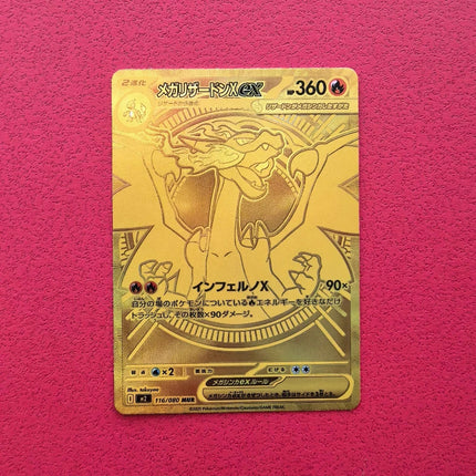 Anime Pokemon Game PTCG DIY MUR Card MEGA Series JP Version CharizardX Y Lucario‌ Dragonite Hobbies Collection Gift Toys