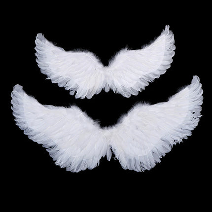 1Pc Kids Adult Party Swallow White Angel Feather Wings Wands Cosplay Elastic Straps Wedding Birthday Halloween Christmas