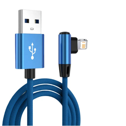 90 Degree USB Cable For iPhone 14 13 12 11 Pro Max X XR 6s 7 8 Plus 2m 3m Lead Mobile Phone Fast Charging Cord - product imag