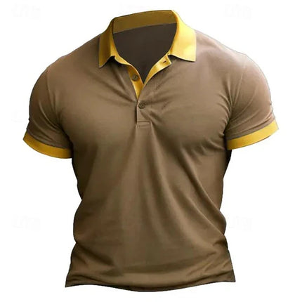 Trendy 2026 Simple Style Polo Shirts For Men Fashion Summer Loose Quick Drt Sports Tees Polo Shirt Casual Oversized Men Clothing
