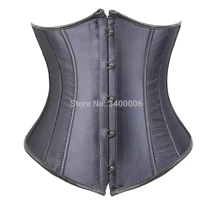 Black Corset Underbust Plus Size Sexy Women With Lacet Bodyshaper Costumes Cincher Ladies Burlesque Corselet Red Green Blue Pink