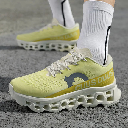 Casual Sneakers Men's Cushion Running Trainers Shock Absorbing Supercritical EVA Sneakers Breathable Fitness Athletic Shoes