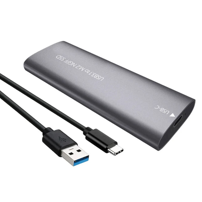 UTHAI M.2 Festplattengehäuse USB3.0 Typ-C auf M.2 NGFF/NVME Solid-State-Laufwerk Gehäuse Metall Externes Tragbares Festplattengehäuse T23
