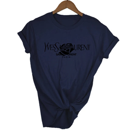 Luxury brand Brand Alphabet Printed Crew Neck Clothing Short Sleeve T-Shirt Trend Summer