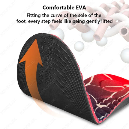 1 Pair Acupressure Invisible Height Increase Insole for Men Women Heel Lifting Foot Magnetic Massage Pain Relief Shoe Pads