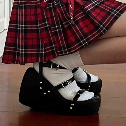 Narrow Band Platform Women Silvery Sandals Casual Shoes Summers Party Dress Wedges Heel Sandalias