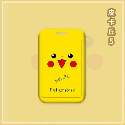 Pokemon Anime Pikachu Card Holder Kawaii ID Card Bank Card Subway Bus Card Cartoon Student ID Boy Girl Work Badge Card Holder