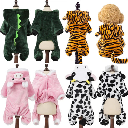 Pet Dog Clothes Soft Warm Fleece Dogs Jumpsuits Pet Clothing for Small Dogs Puppy Cats Hoodies Chihuahua Yorkshire Costume Coats