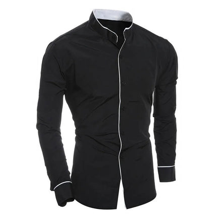 2025 Men Luxury Casual Formal Shirt Slim Fit Long Sleeve White Shirt Male Comfortable Social Dress Shirts Brand Mens Clothing