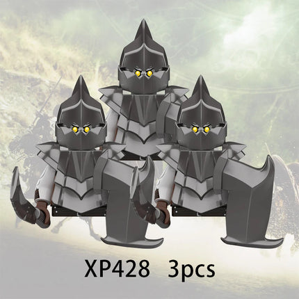 3pcs Lord Rings Elves Orcs Army Dwarf Rohan Mini Action Toy Figures Building Blocks Assembly Toys for Kids Birthday Gift