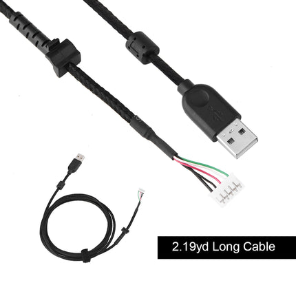 USB Mouse Cable Replacement 2.19yd Plug and Play Mouse Cable Replacement for  G502 Mouse Cable Replacement Line