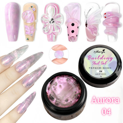 3D Nail Gel, Non-Sticky Hard Long-Lasting Overlay, Creates 3D Bow Geometric Letter Shapes, Salon Quality, Soluble Residue-Free A