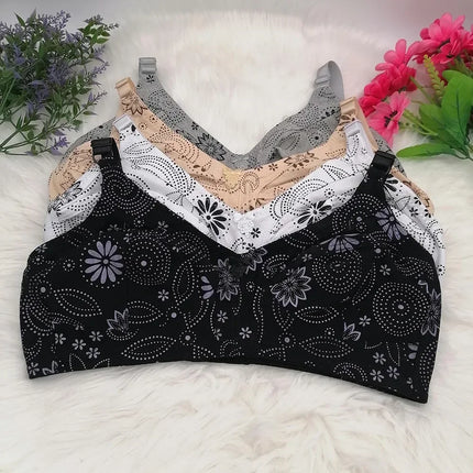 Wire Free Bra 54F 54E 54DD 52F 52E 52DD 50F 50E 50DD 48F 48E 48DD 46F 46E 46DD 44F 44E 44DD Sexy Cotton Lingerie Women Bras C30