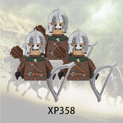 3pcs Lord Rings Elves Orcs Army Dwarf Rohan Mini Action Toy Figures Building Blocks Assembly Toys for Kids Birthday Gift