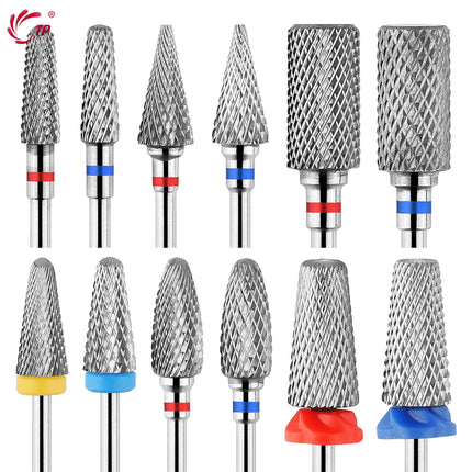 TP Tungsten Steel Nail Drill Bits Rotary Cuticle Clean Electric Nail Drill for Manicure Pedicure Burrs Remover Nail Accessories