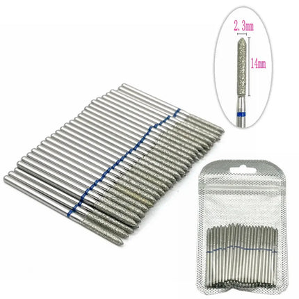 50pcs Diamond Nail Drill Cuticle Clean Bit Set Manicure Electric Cutter Bits Accessories Dead Skin Remove Tool