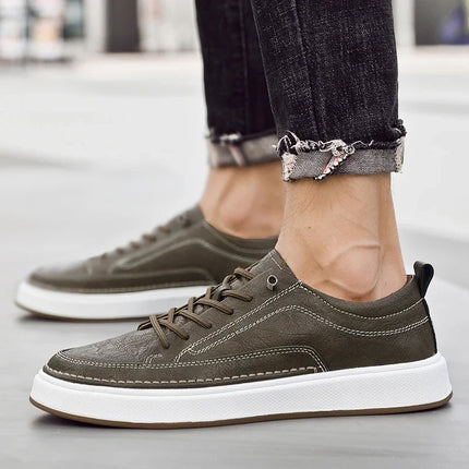 Italian Brand Men's  Genuine Leather Shoes Comfortable Soft Sole Insole 6 Centimeters Men's Casual Oxford Shoes Outdoor Sneakers