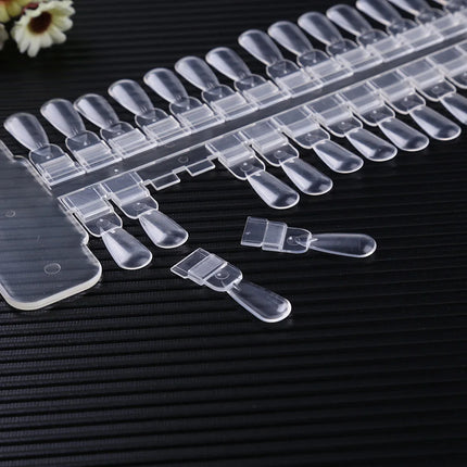 36/72/108pcs False Nail Art Tips Nail Polish Display Gel Stick Display Practice Natural Color Nail Frame Stand Tools