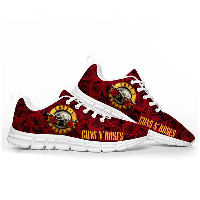 Guns N Roses Heavy Metal Rock Band Sports Shoes Mens Womens Teenager Breathable Sneakers Custom High Quality Couple Shoes
