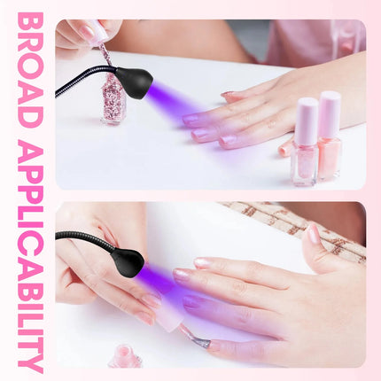 Nail Dryer Light UV Nail Lamp 395nm Wavelength Clip-on Desk Mini USB For Gel Nails Ongle Manicure Salon Tools