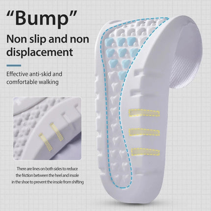 1 Pair New White Invisible Height Increase Insoles EVA Soft Light Shoes Sole Pad for Men Women