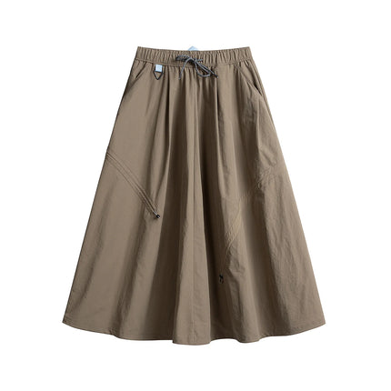Outdoor Fashion Quick Dry Drawstring Skirt Women City Hiking Streetwear Loose Casual Sport  Y2k Track Cargo Skirts Pants