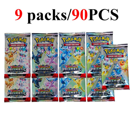 90/360PCS Pokémon Card Packs 151， ASCENDED HEROES 。Evolutions,PALDEAN FATES,English Reinforcement,Battle Transaction Card Gift