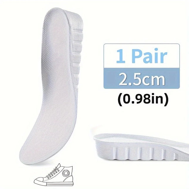 1 Pair New White Invisible Height Increase Insoles EVA Soft Light Shoes Sole Pad for Men Women
