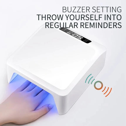48W Rechargeable UV Nail Lamp with Timer, Professional Gel Nail Curing Light Dryer Portable UV LED Nail Art Lamp for Manicure