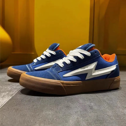 American New Men Canvas Casual Shoes Street Flat Skate Shoes Cool Hiphop Lace-up Loafers