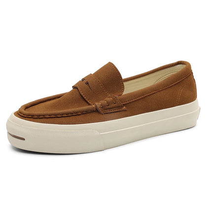 Summer Men's Casual Leather Shoes New Trend Loafers Fashion Soft Bean Shoes Low-top Men's Slip on Flats Leisure Walk Moccasins