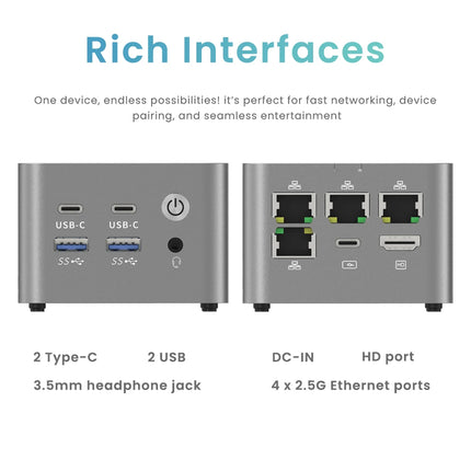 GenMachine Super Mini PC AMD Ryzen 5425U CPU 8Cores 8Threads Windows 11 DDR4 M.2 2280 Ram Gaming PC Diy Gaming Computer