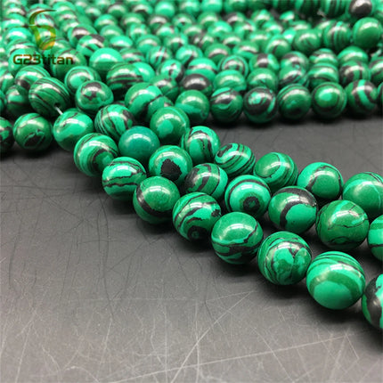 Charming Malachite Stone Earrings 6mm 8mm Green Ball Ear Studs Hypoallergenic Titanium Earings for Women Men Minimalist Jewelry