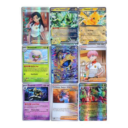 360Pcs Pokemon Destined Rivals Prismatic Black Bolt SCARLET VIOLE 151 Ultra Prism English Booster Battle Transaction Gifts