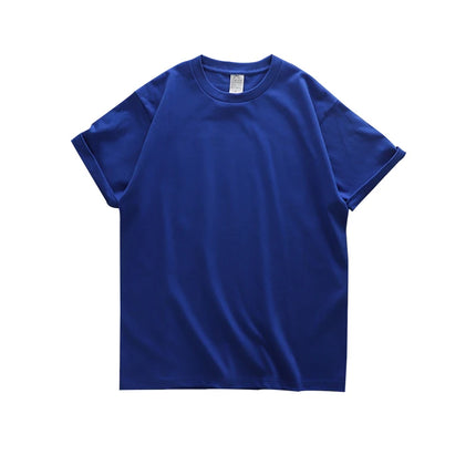 American 230g Heavy Cotton Short-sleeved T-shirt Men's and Women's Shoulder Pure White Bottoming Shirt 2025 New Clothes Summer