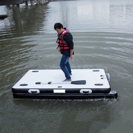 Custom Leisure Inflatable Swim Island Floating Raft Inflatable Foil Water Jet Ski Dock Platform for Family