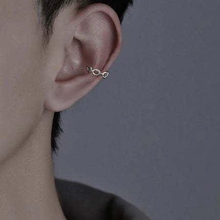 1 PC Korean Punk Stainless Steel No Pierced Pop Ear Clip Earrings for Men Women Trend Jewelry Party Gift