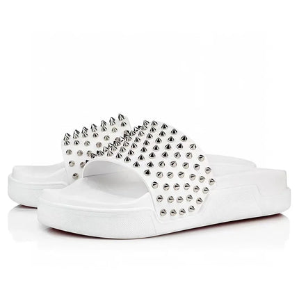 Men Metal Rivets Decoration Slippers Platform Sandals Outdoor Slipper Ladies Flip Flops Garden Shoe Fashion Slipper High Quality