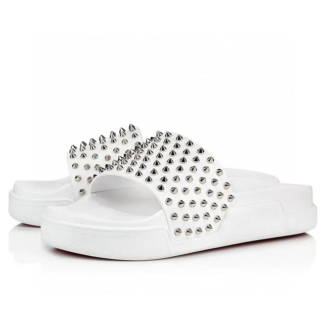 Men Metal Rivets Decoration Slippers Platform Sandals Outdoor Slipper Ladies Flip Flops Garden Shoe Fashion Slipper High Quality