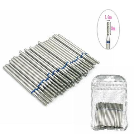 50pcs Diamond Nail Drill Cuticle Clean Bit Set Manicure Electric Cutter Bits Accessories Dead Skin Remove Tool