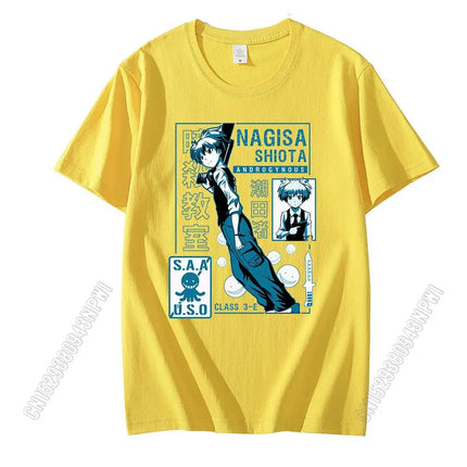 Shiota Nagisa Funny Unisex T-Shirt Casual 100% Cotton Japanese Anime Assassination Classroom Karma Akabane Harajuku Tshirt