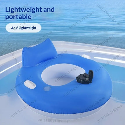 New Inflatable Electric Floating Lounger with Built-in Motor, Foldable Backrest Pool Float for Adults