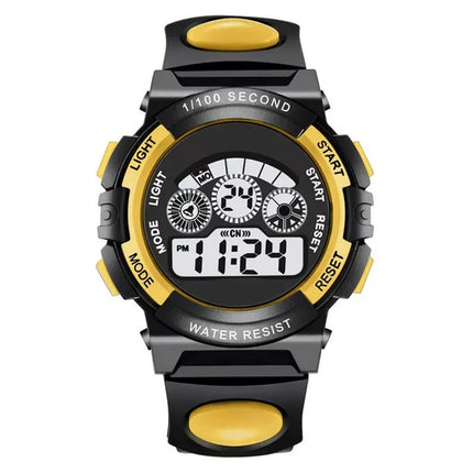 Colorful Light Kids Digital Watch Sport LED Display Luminous Waterproof Silicone Strap Alarm Calendar Stopwatch Student Daily