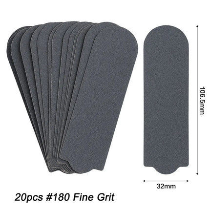 20PCS #80 180 Foot Rasp Profession Feet Care Hard Dead Skin Callus Remover Pedicure File Replacement For Stainless Steel Handle